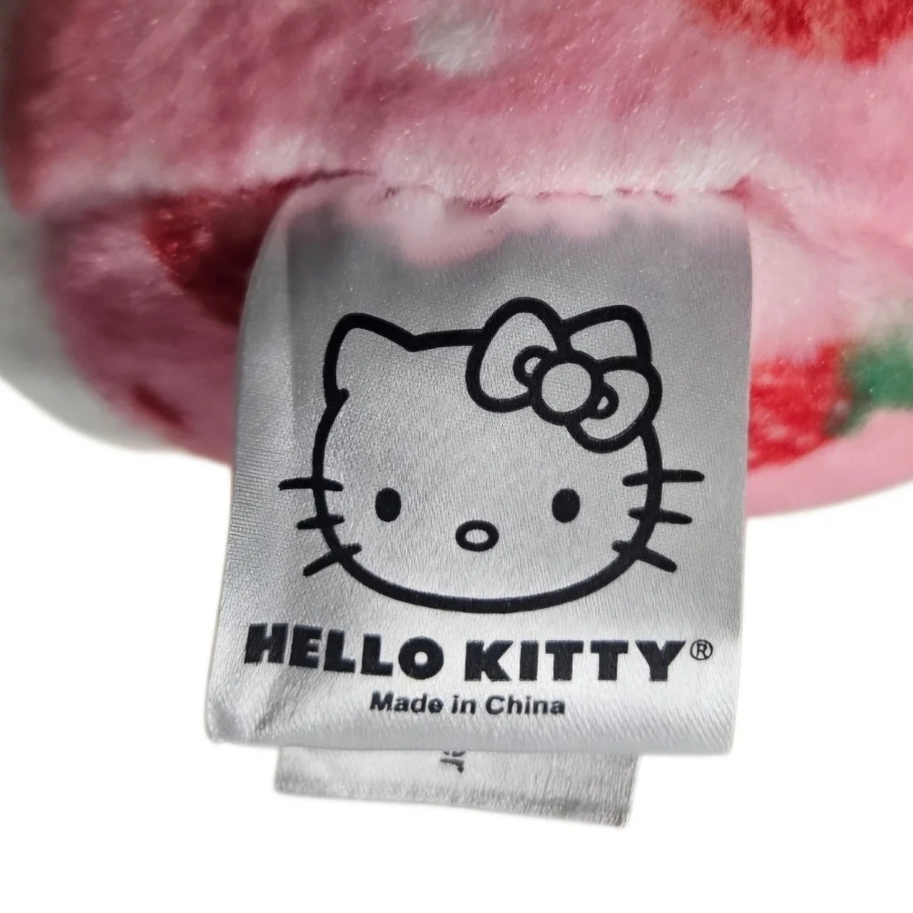 Hello Kitty By Sanrio 2023 Bunny Ears Strawberry Print Plush NWT Spring Easter